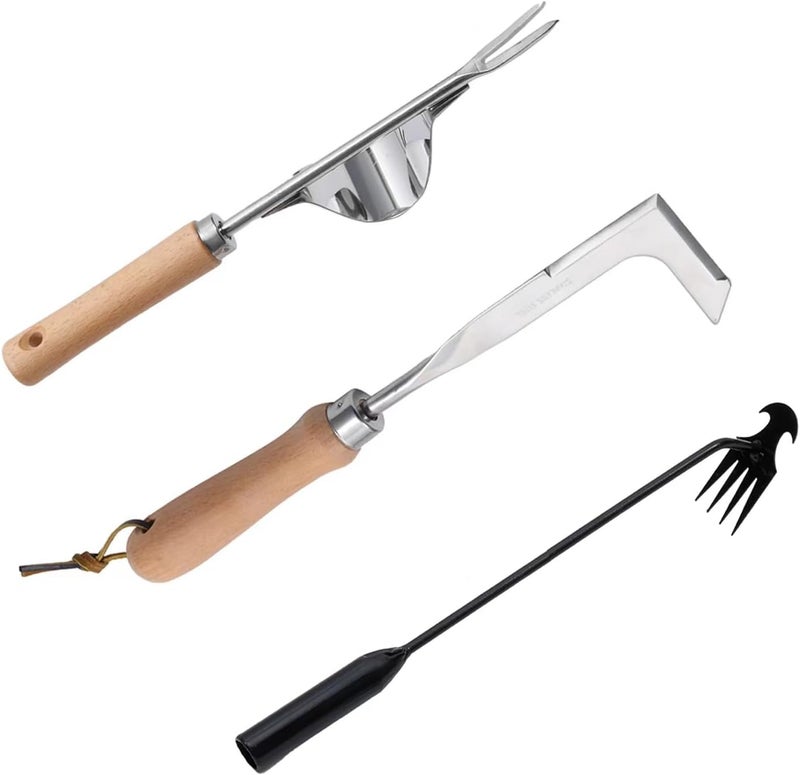 Young4us Hand Weeder Tool Garden Weeding Tool, Uprooting Weeding Tool Gardening Weeder Tool, Stainless Steel Gardening Tools for Yard and Garden, 3 Pcs - Image 1